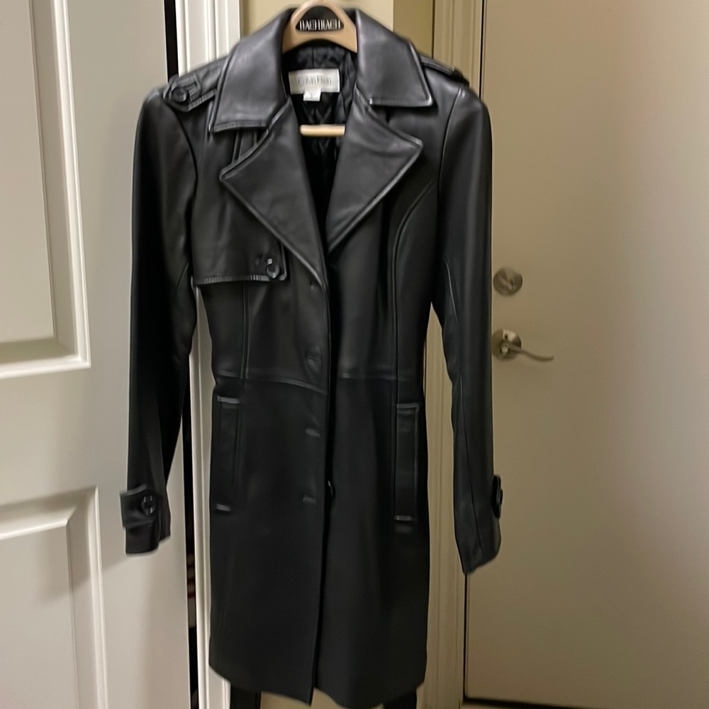 Calvin Klein leather trench